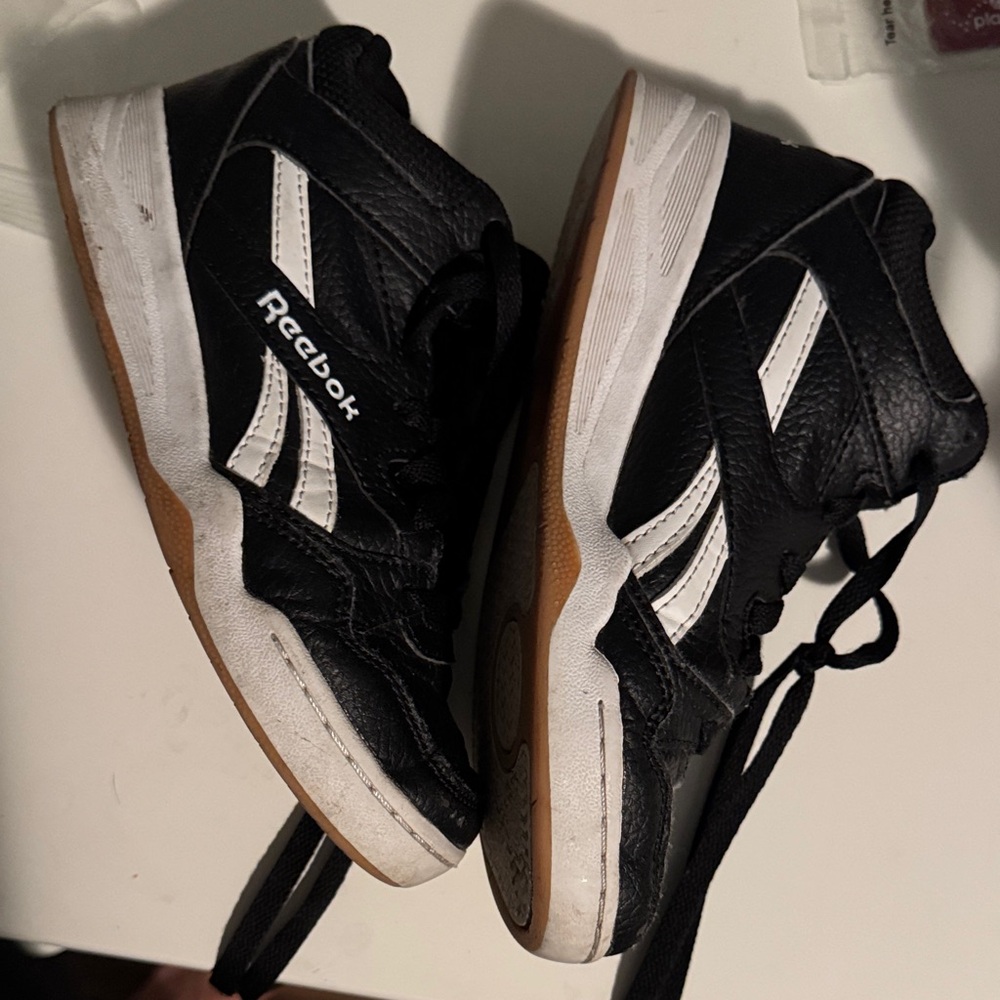 Reebok Kids Black and White High-Top Sneakers